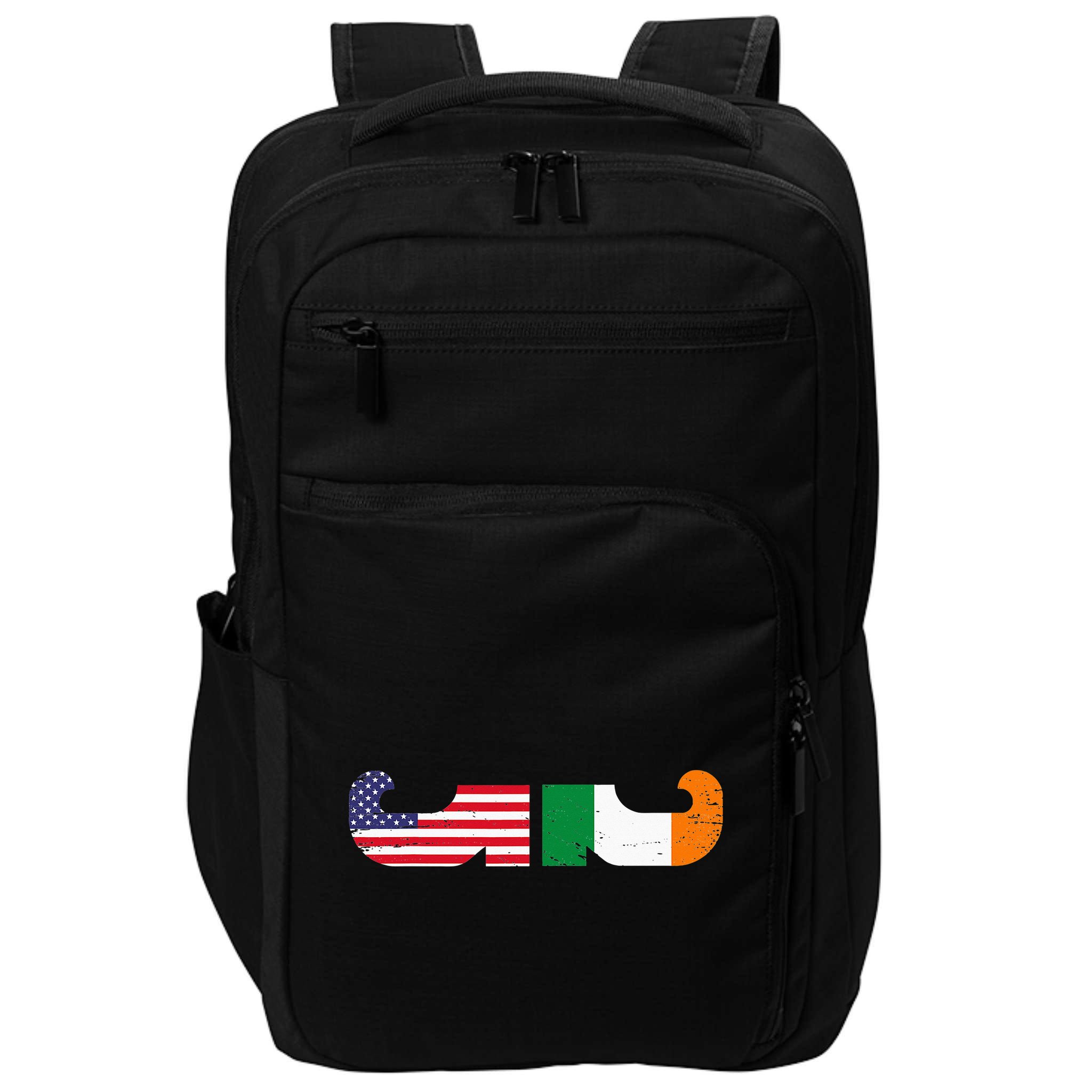 Show Your Dual Pride Irish American flags St Patrick's Day Impact Tech Backpack