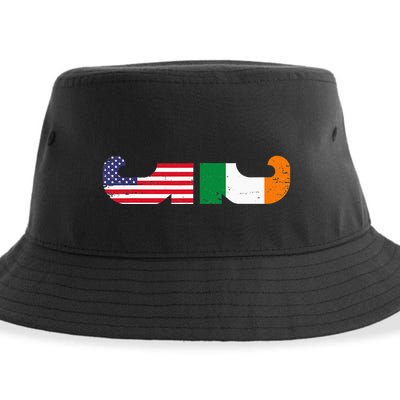Show Your Dual Pride Irish American flags St Patrick's Day Sustainable Bucket Hat