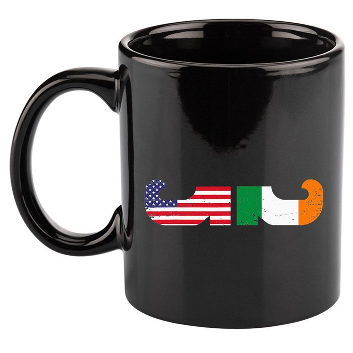 Show Your Dual Pride Irish American flags St Patrick's Day 11oz C Handle Ceramic Mug