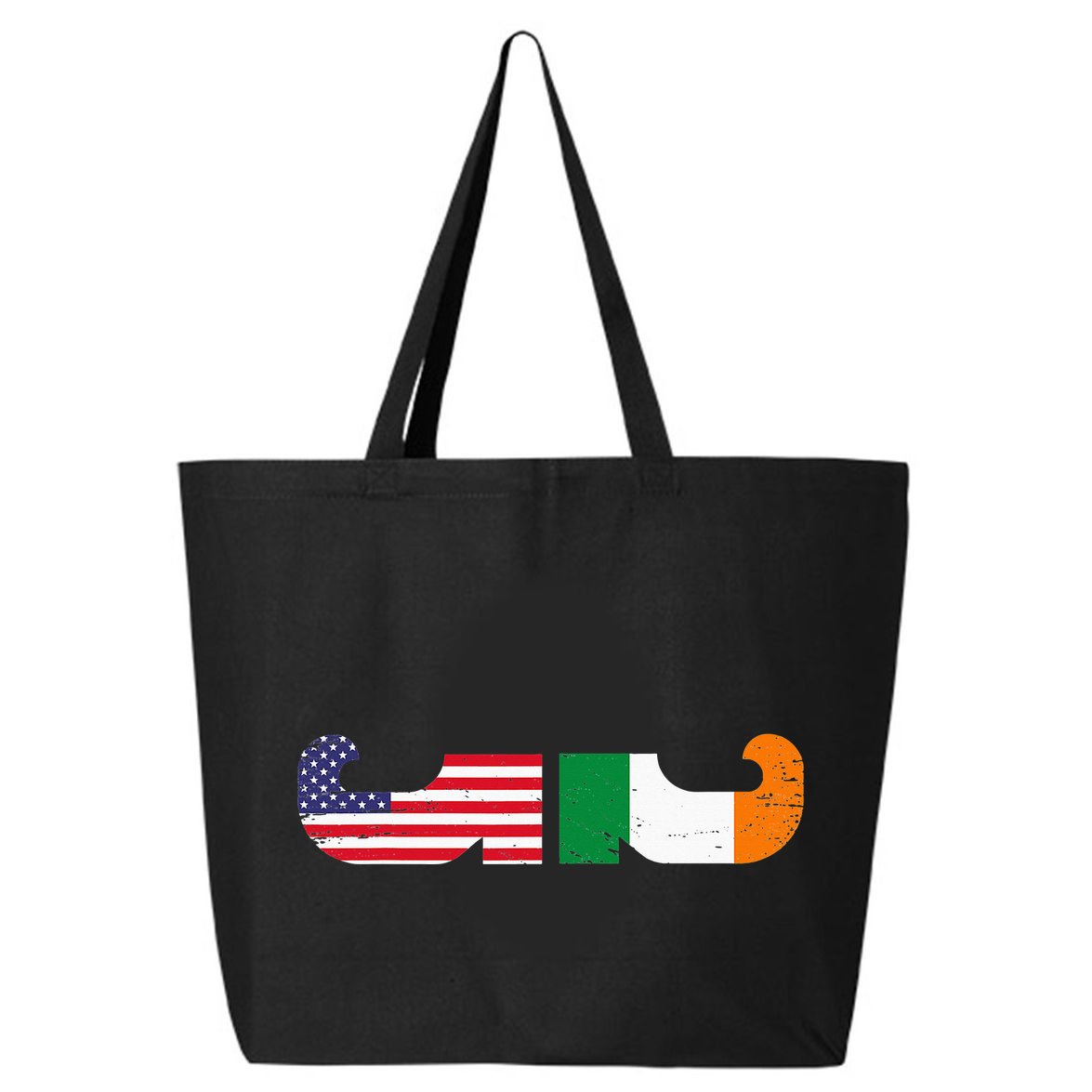 Show Your Dual Pride Irish American flags St Patrick's Day 25L Jumbo Tote