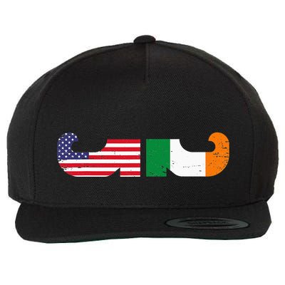 Show Your Dual Pride Irish American flags St Patrick's Day Wool Snapback Cap
