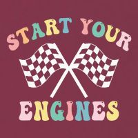 Start Your Engines Groovy Checkered Flag Retro Racing 16oz Travel Tumbler