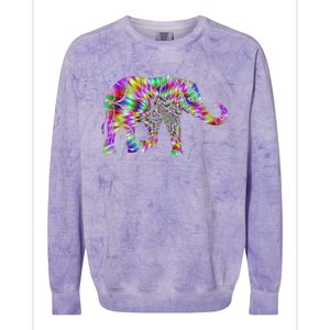 Spiritual Yoga Elephant Funny Gift Colorblast Crewneck Sweatshirt