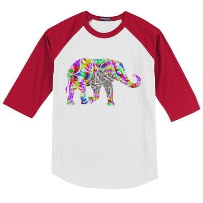 Spiritual Yoga Elephant Funny Gift Kids Colorblock Raglan Jersey