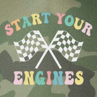 Start Your Engines Groovy Checkered Flag Retro Racing Legacy Tie Dye Trucker Hat