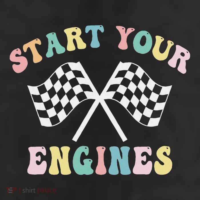 Start Your Engines Groovy Checkered Flag Retro Racing Tumbler