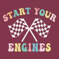 Start Your Engines Groovy Checkered Flag Retro Racing 16oz Travel Tumbler