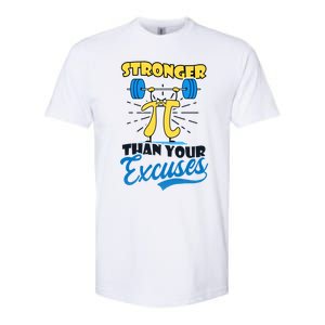 Stronger Your Excuses Design Bodybuilding Pi Day Great Gift Softstyle® CVC T-Shirt