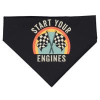 Start Your Engines Funny Saying Raceday Race Car Lovers USA-Made Doggie Bandana