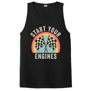 Start Your Engines Funny Saying Raceday Race Car Lovers PosiCharge Competitor Tank