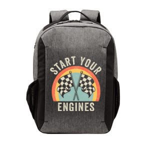 Start Your Engines Funny Saying Raceday Race Car Lovers Vector Backpack