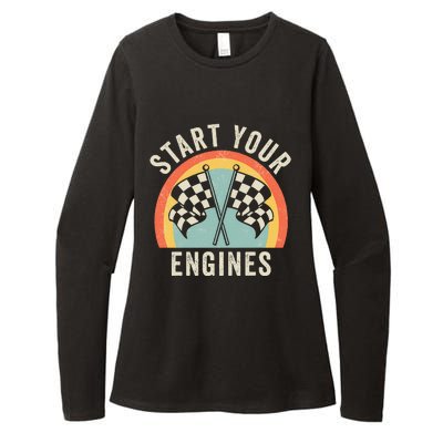 Start Your Engines Funny Saying Raceday Race Womens CVC Long Sleeve Shirt