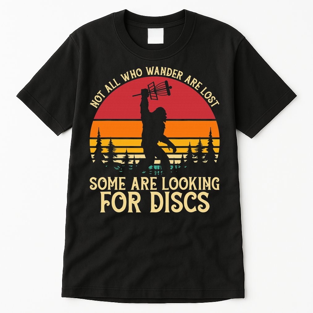 Sasquatch Yeti Frisbee Golf Ultimate Bigfoot Disc Golf Tall T-Shirt