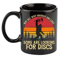 Sasquatch Yeti Frisbee Golf Ultimate Bigfoot Disc Golf 11oz C Handle Ceramic Mug