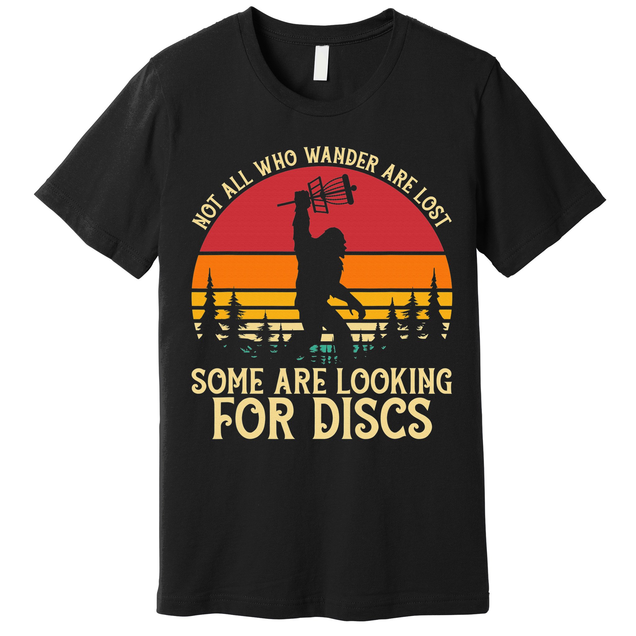 Sasquatch Yeti Frisbee Golf Ultimate Bigfoot Disc Golf Premium T-Shirt