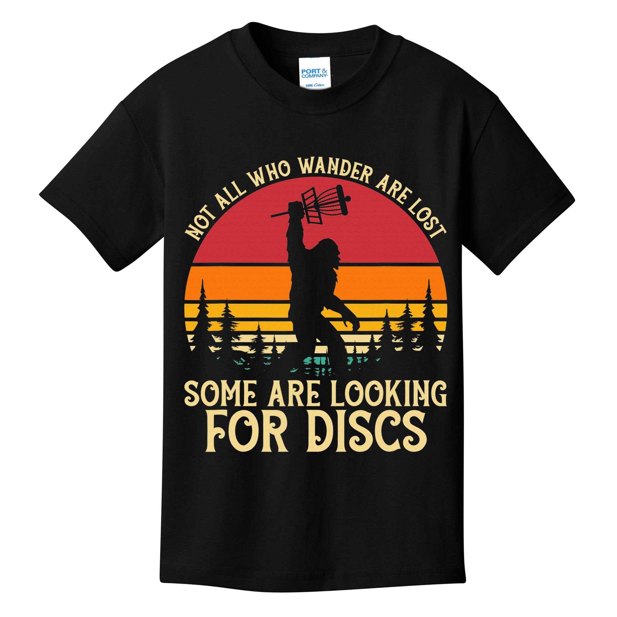 Sasquatch Yeti Frisbee Golf Ultimate Bigfoot Disc Golf Kids T-Shirt