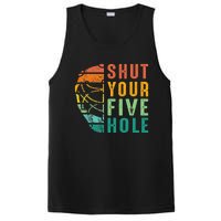 Shut Your Five Hole Retro Vintage Ice Hockey Goalie PosiCharge Competitor Tank