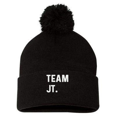 Support Your Favorite Team By Mj Boys Unisex Kids Black Cotton 60 Polyester 40 Regular Fit Pom Pom 12in Knit Beanie