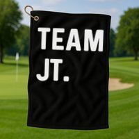 Support Your Favorite Team By Mj Boys Unisex Kids Black Cotton 60 Polyester 40 Regular Fit Golf Towel