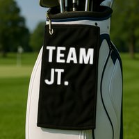Support Your Favorite Team By Mj Boys Unisex Kids Black Cotton 60 Polyester 40 Regular Fit Golf Towel