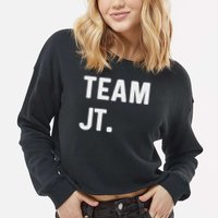 Support Your Favorite Team By Mj Boys Unisex Kids Black Cotton 60 Polyester 40 Regular Fit Cropped Pullover Crew