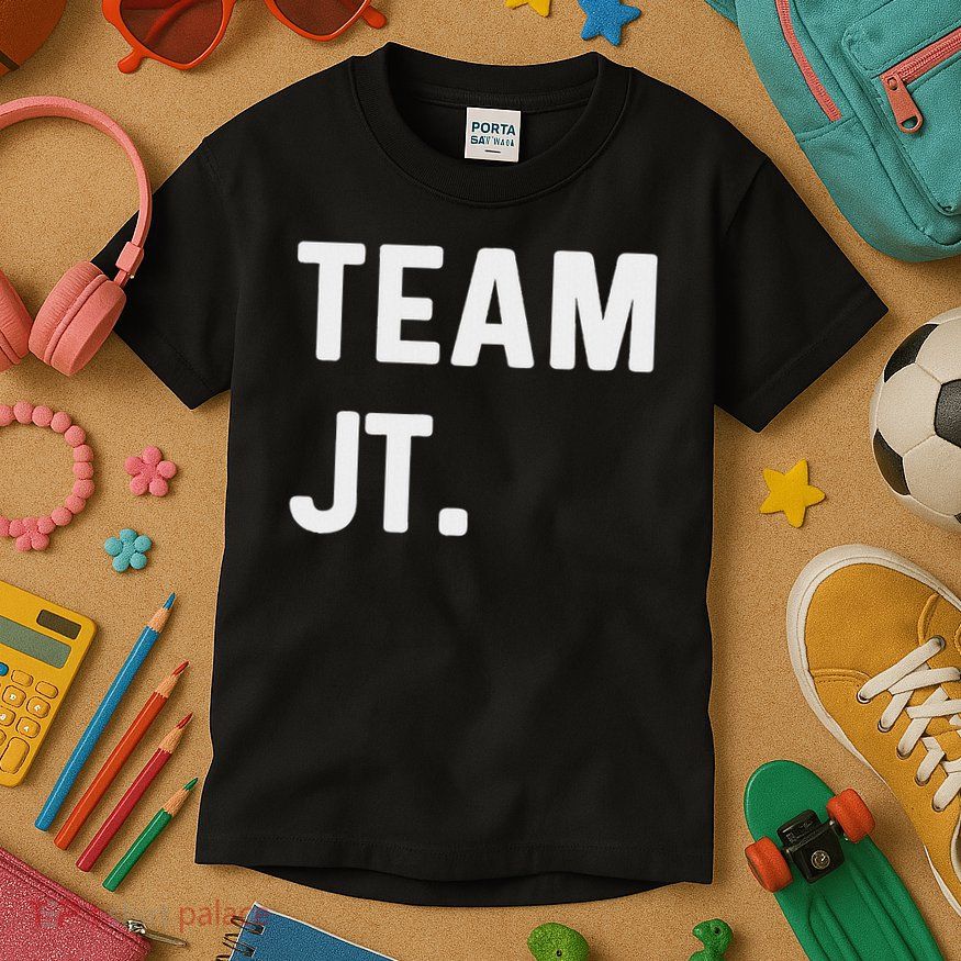 Support Your Favorite Team By Mj Boys Unisex Kids Black Cotton 60 Polyester 40 Regular Fit Kids T-Shirt
