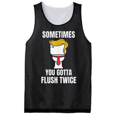 Sometimes You Gotta Flush Twice Mesh Reversible Basketball Jersey Tank