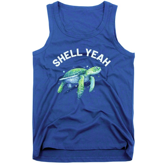 Shell Yeah Gift Cute Tortoise And Sea Turtle Lover Cool Gift Tank Top