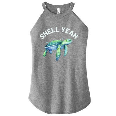 Shell Yeah Gift Cute Tortoise And Sea Turtle Lover Cool Gift Women’s Perfect Tri Rocker Tank