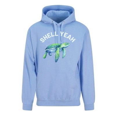 Shell Yeah Gift Cute Tortoise And Sea Turtle Lover Cool Gift Unisex Surf Hoodie