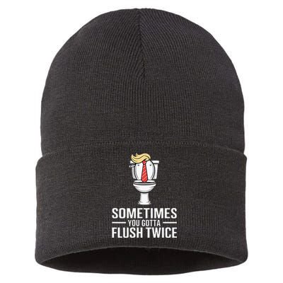 Sometimes You Gotta Flush Twice Sustainable Knit Beanie