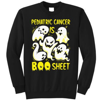 Spooky Yellow Ghost for Pediatric Cancer Awareness Sweatshirt