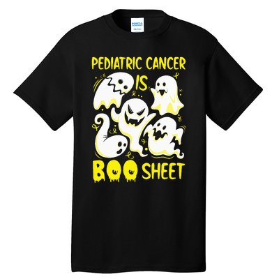 Spooky Yellow Ghost for Pediatric Cancer Awareness Tall T-Shirt