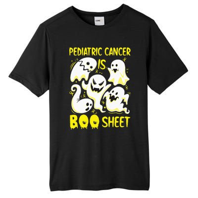 Spooky Yellow Ghost for Pediatric Cancer Awareness Tall Fusion ChromaSoft Performance T-Shirt