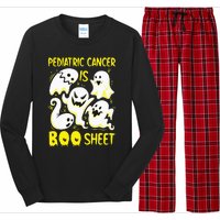 Spooky Yellow Ghost for Pediatric Cancer Awareness Long Sleeve Pajama Set