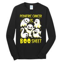 Spooky Yellow Ghost for Pediatric Cancer Awareness Tall Long Sleeve T-Shirt