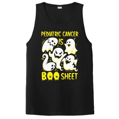 Spooky Yellow Ghost for Pediatric Cancer Awareness PosiCharge Competitor Tank