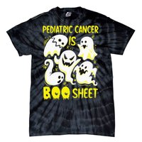 Spooky Yellow Ghost for Pediatric Cancer Awareness Tie-Dye T-Shirt