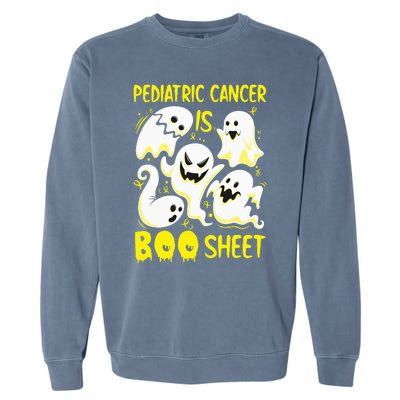 Spooky Yellow Ghost for Pediatric Cancer Awareness Garment-Dyed Sweatshirt