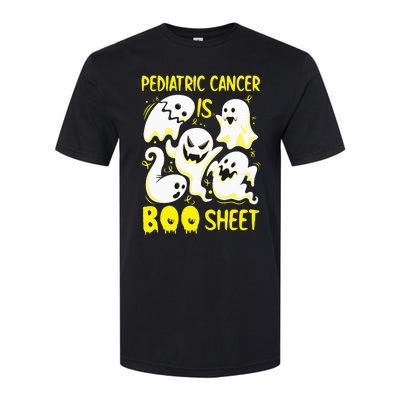 Spooky Yellow Ghost for Pediatric Cancer Awareness Softstyle CVC T-Shirt