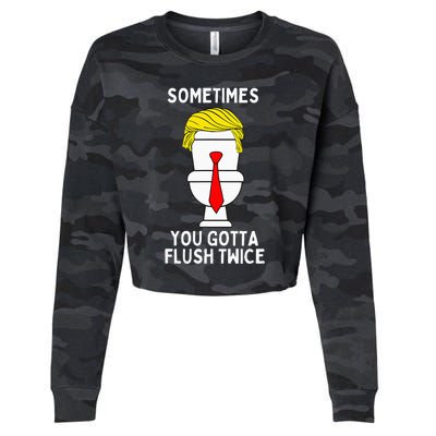 Sometimes You Gotta Flush Twice Cropped Pullover Crew