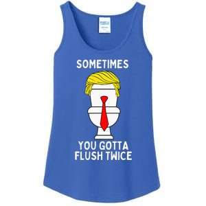 Sometimes You Gotta Flush Twice Ladies Essential Tank