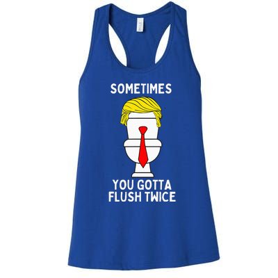 Sometimes You Gotta Flush Twice Women's Racerback Tank