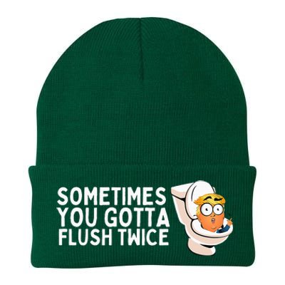 Sometimes You Gotta Flush Twice Knit Cap Winter Beanie