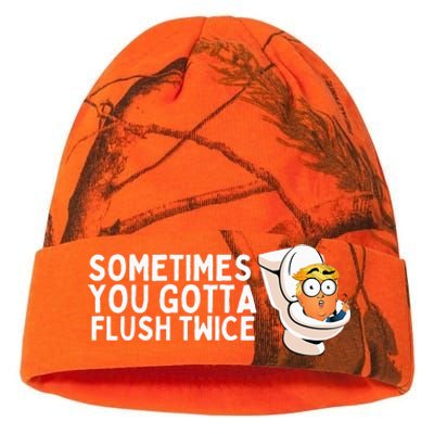 Sometimes You Gotta Flush Twice Kati Licensed 12" Camo Beanie