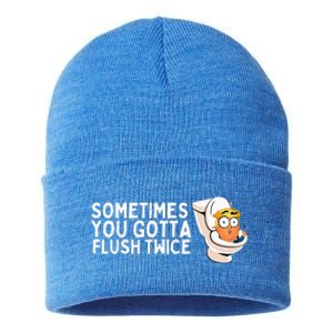 Sometimes You Gotta Flush Twice Sustainable Knit Beanie