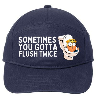 Sometimes You Gotta Flush Twice 7-Panel Snapback Hat