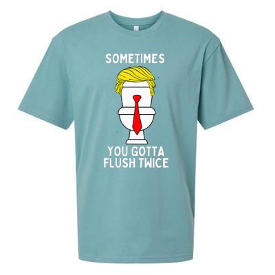 Sometimes You Gotta Flush Twice Sueded Cloud Jersey T-Shirt