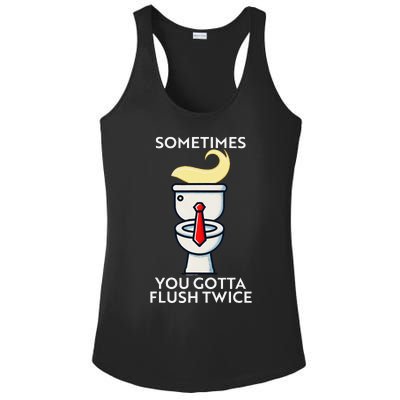 Sometime You Gotta Flush Twice Gift Ladies PosiCharge Competitor Racerback Tank