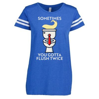 Sometime You Gotta Flush Twice Gift Enza Ladies Jersey Football T-Shirt